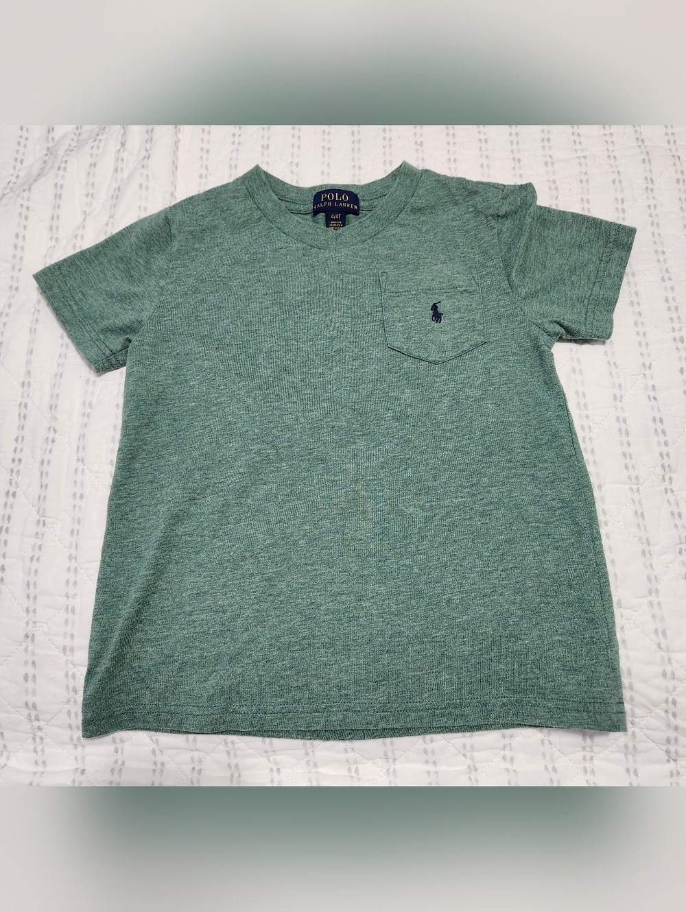 Polo by Ralph Lauren Heather Mint Green Crewneck Tee